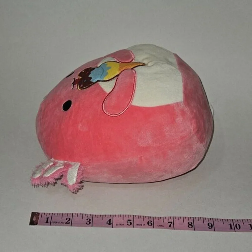 Squishmallows Archie Pink Axolotl Eating Ice cream 9